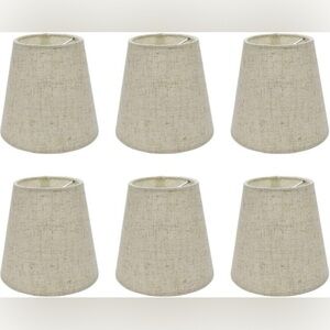 6 chandelier shades linen